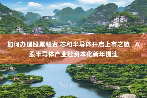 如何办理股票融资 芯和半导体开启上市之旅   A股半导体产业链资本化新年提速