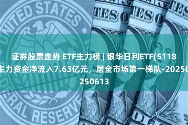 证券股票走势 ETF主力榜 | 银华日利ETF(511880)主力资金净流入7.63亿元，居全市场第一梯队-20250613
