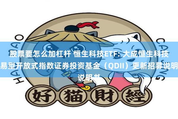 股票要怎么加杠杆 恒生科技ETF: 大成恒生科技交易型开放式指数证券投资基金(QDII)更新招募说明书